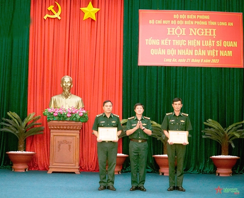 Bộ đội Biên phòng tỉnh Long An tổng kết thực hiện Luật Sĩ quan Quân đội Nhân dân Việt Nam